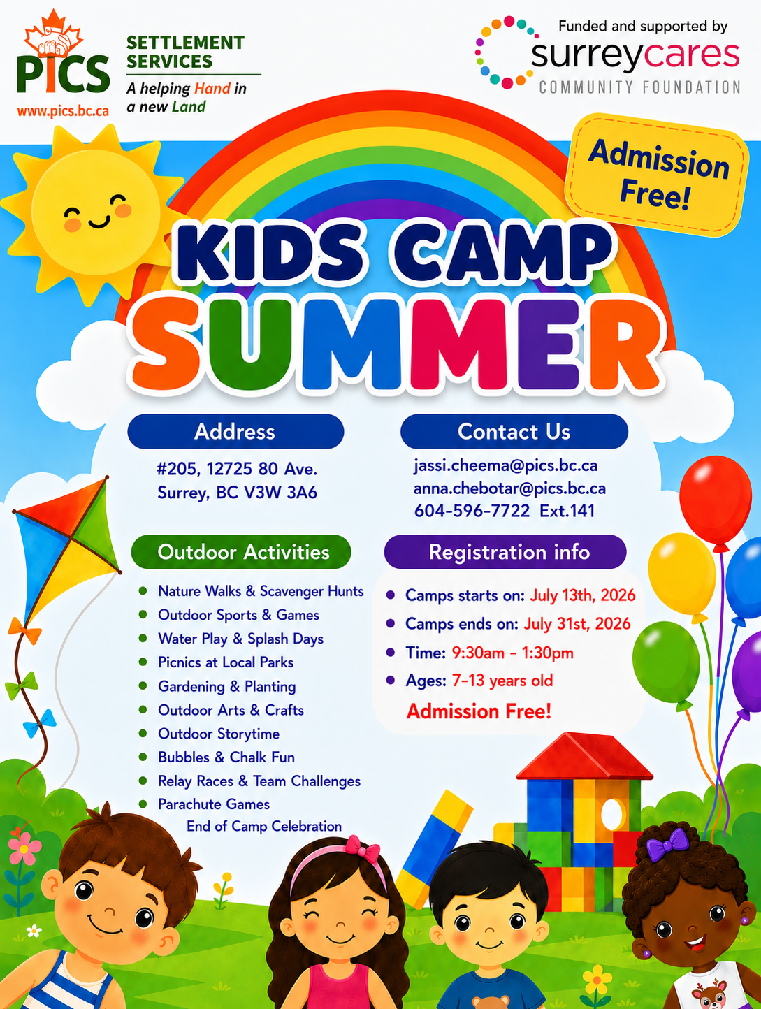 Kids Summer Camp 2026 poster